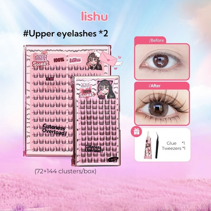 #Upper eyelashes *2  (72+144 clusters/box)