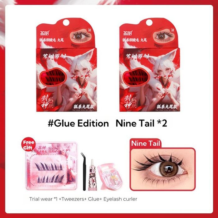 #Glue Edition Nine Tail *2+Trial wear *1   (Glue+ tweezers+ eyelash curler)