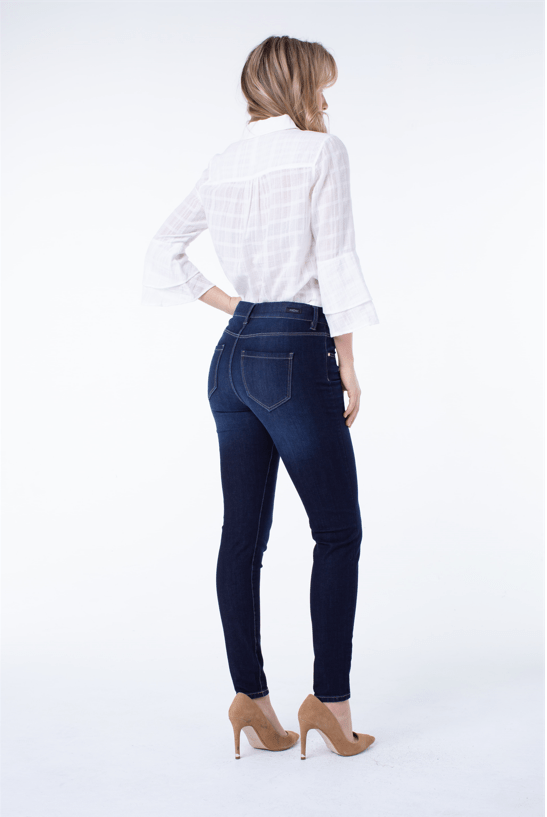 Liverpool Gia Glider Pull-On Dark Blue Payette LM2337F80 Jeans 5 | Dotique