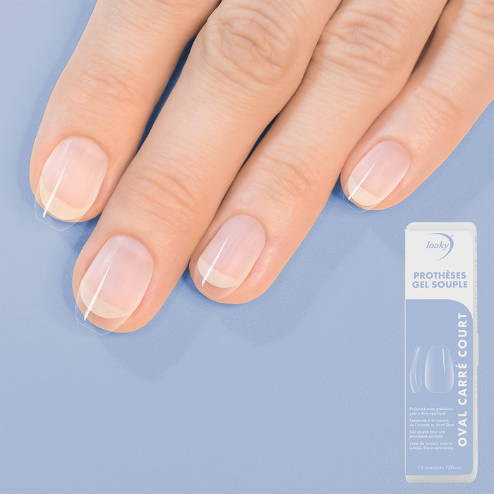 Looky Prothèses en Gel Souple Ovale Carré Court