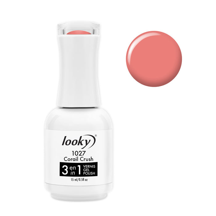 Looky Vernis Gel 3 en 1 #1027 Corail Crush (Collection Escapade)