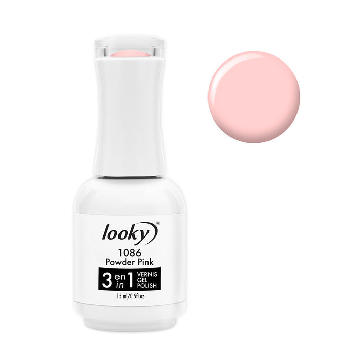 Looky Vernis Gel 3 en 1 #1086 Powder Pink (Collection Macaron)