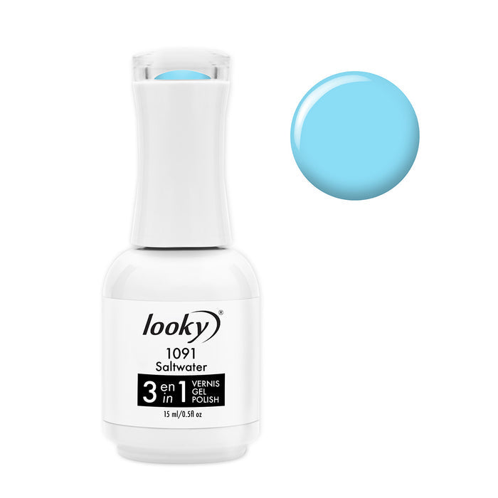 Looky Vernis Gel 3 en 1 #1091 Saltwater (Collection Macaron)