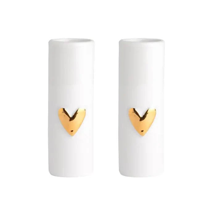 Love Heart Vase Set of 2 Gold