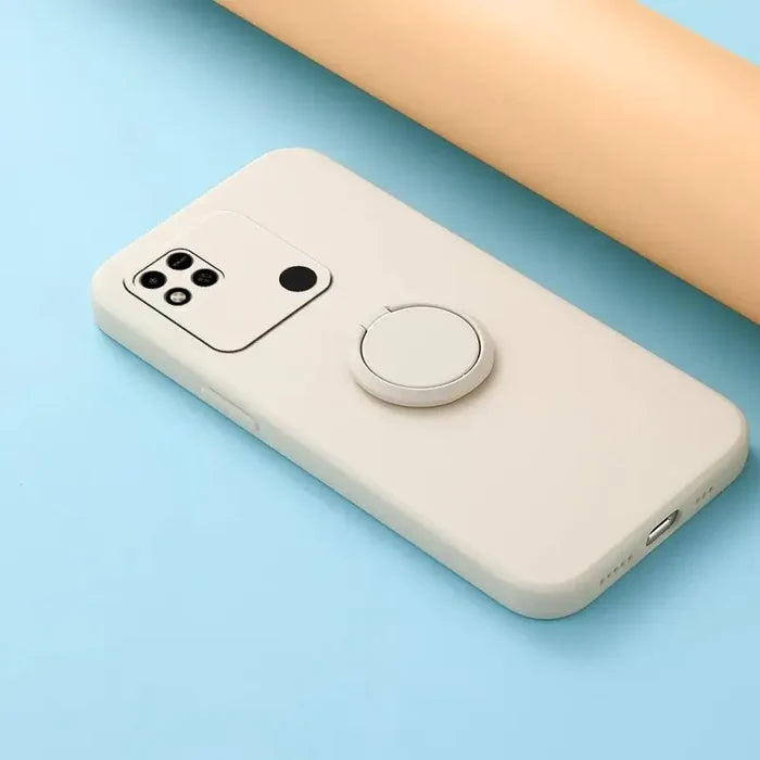 a white phone with a camera attached to it
