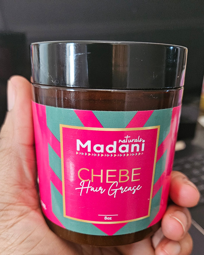 Madani Naturals Super Hair Growth Combo - 1 Chebe Grease & 1 Scalp Stimulator Hair Growth Oil 2oz