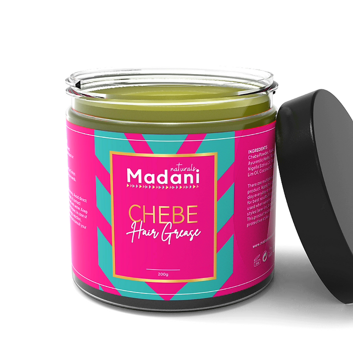 Madani Naturals Super Hair Growth Combo - 1 Chebe Grease & 1 Scalp Stimulator Hair Growth Oil 2oz