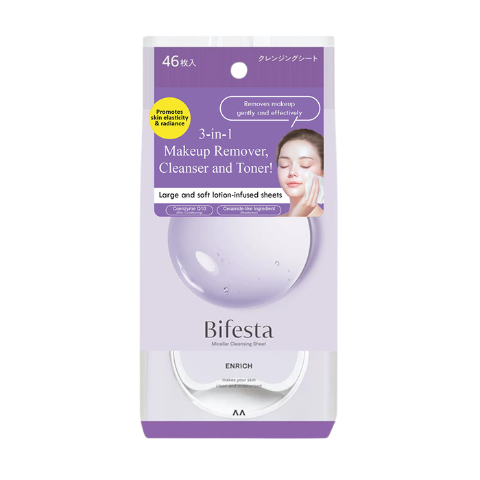 Mandom Bifesta Miceller Cleansing Sheet Enrich 46 pcs