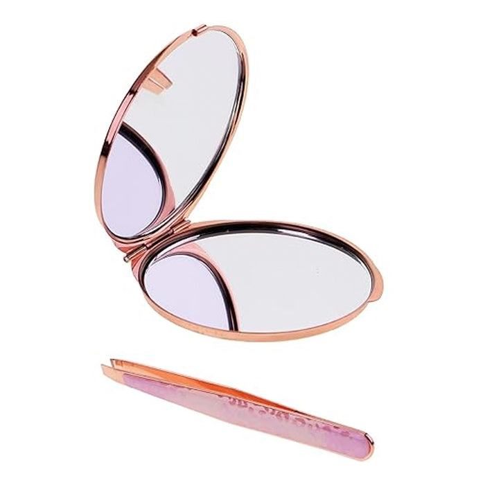 MHB Compact Mirror & Tweezer Set