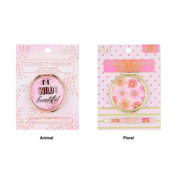 MHB Compact Mirror & Tweezer Set