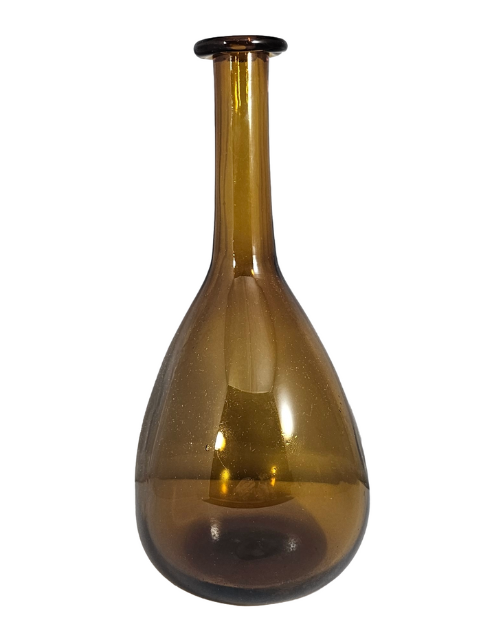 Mid Century MCM Blenko Williamsburg CW 12 Amber Glass Decanter Wine Bottle Vase