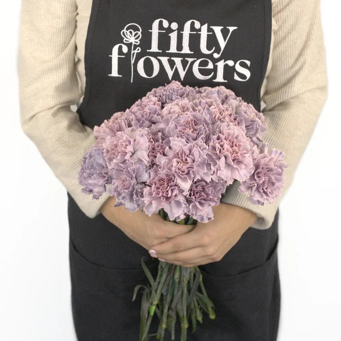 Midsummer Dream Purple Carnation Apron - Image