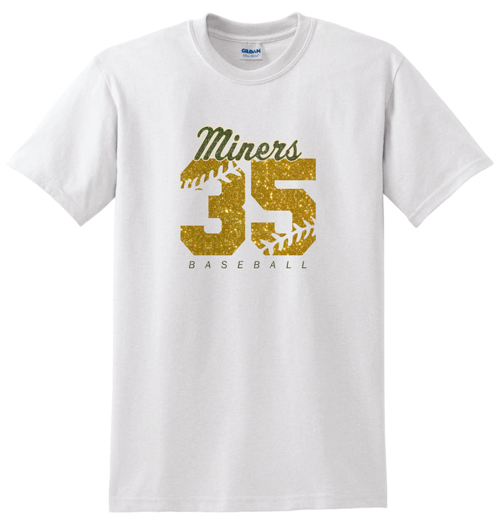 Miners Basic Number Tee- Matte or Glitter