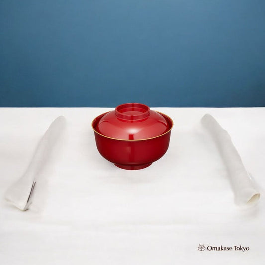 Mitani Yamanaka Lacquerware Ozoni Soup Bowl Model M16443-5