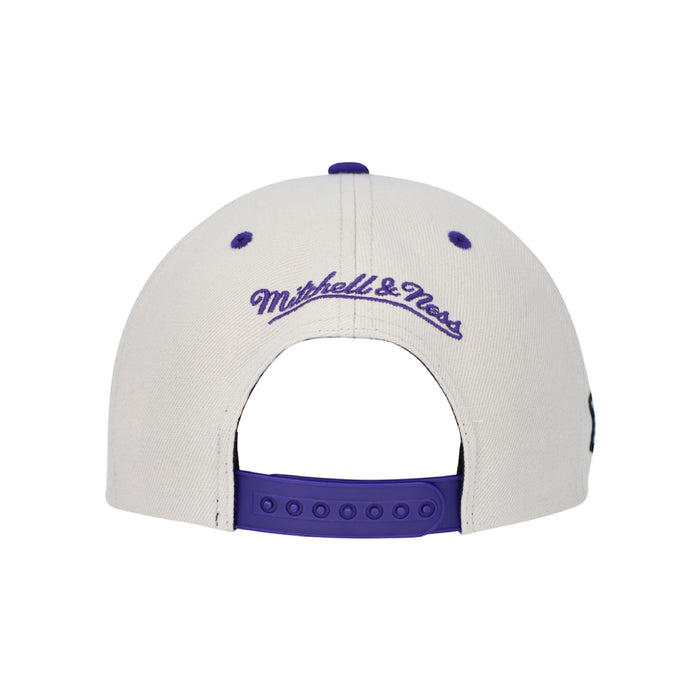 Mitchell & Ness Toronto Raptors Hardwood Classics 2-Tone Chain-Stitch Snapback Hat Cream/Purple