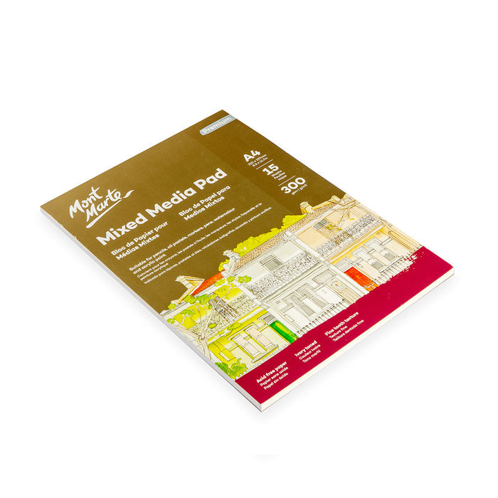 Mixed Media Pad Premium 300gsm A4 15 Sheets