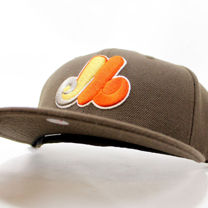 Montreal Expos New Era 59Fifty Fitted Hat (Brown Orange Yellow)