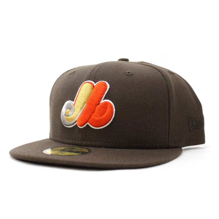 Montreal Expos New Era 59Fifty Fitted Hat (Brown Orange Yellow)