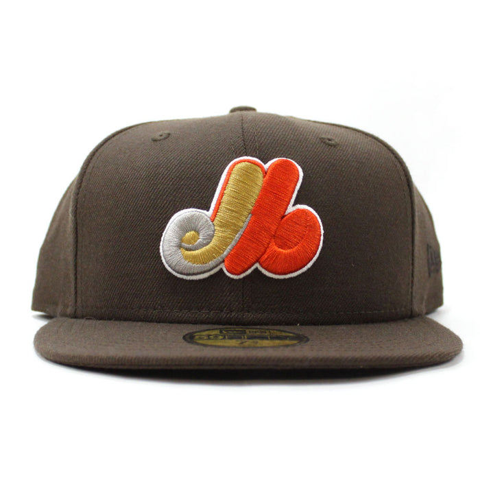 Montreal Expos New Era 59Fifty Fitted Hat (Brown Orange Yellow)