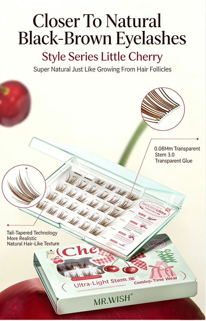 MR.WISH Little Cherry Glue-free Natural False Eyelashes T5656