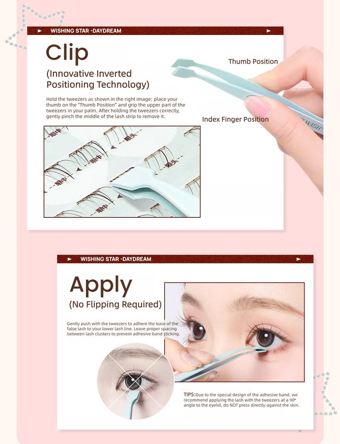 MR.WISH Wish Star Collection Natural Glue-free Lower False Eyelashes T5652