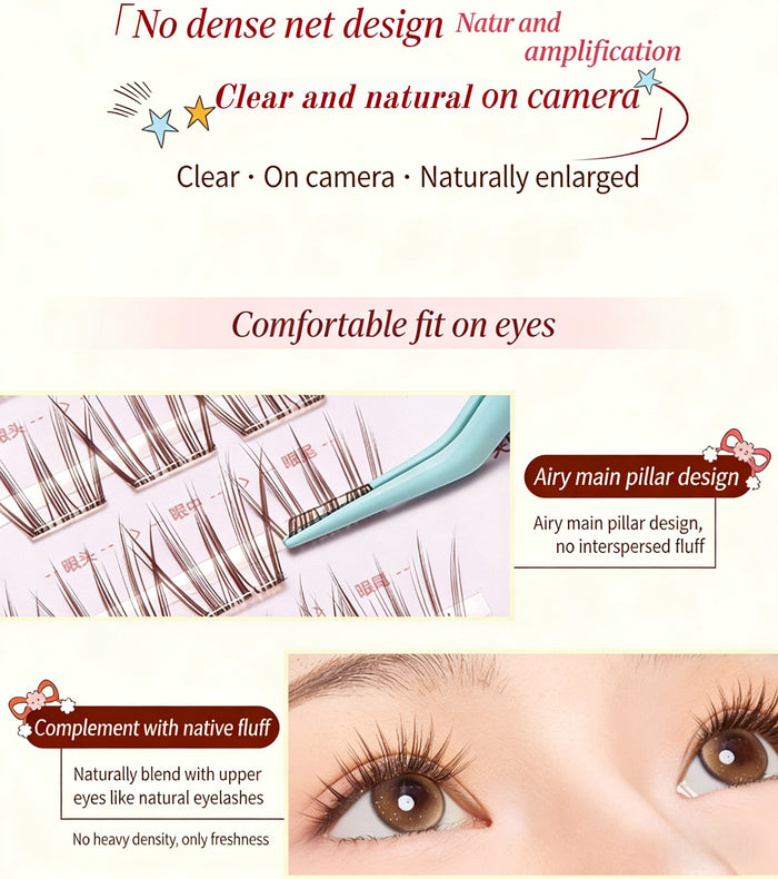 MR.WISH X Fluffy Lili Natural Glue-free False Eyelashes T5653