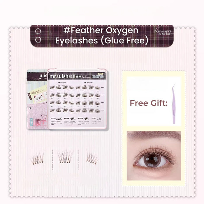 #Feather Oxygen Eyelashes (Glue Free)