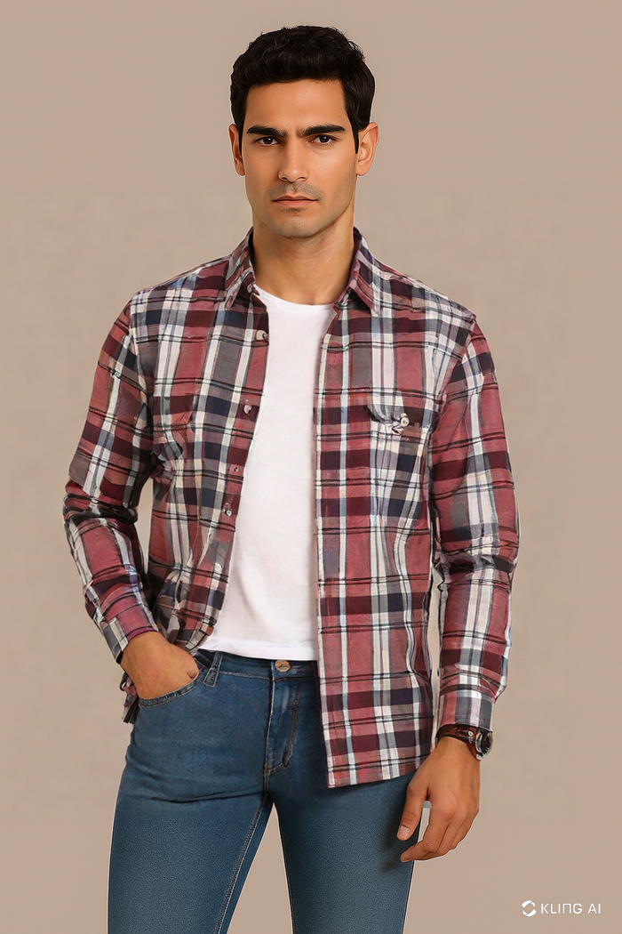 Multi Wide Check Shirt