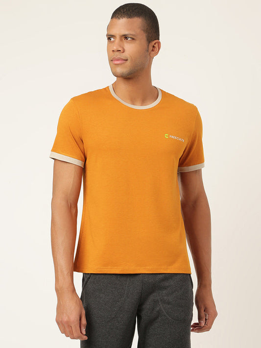 Mustard Yellow Men's Organic Bamboo Casual Tees - Crew Neck (Pack Of 1)