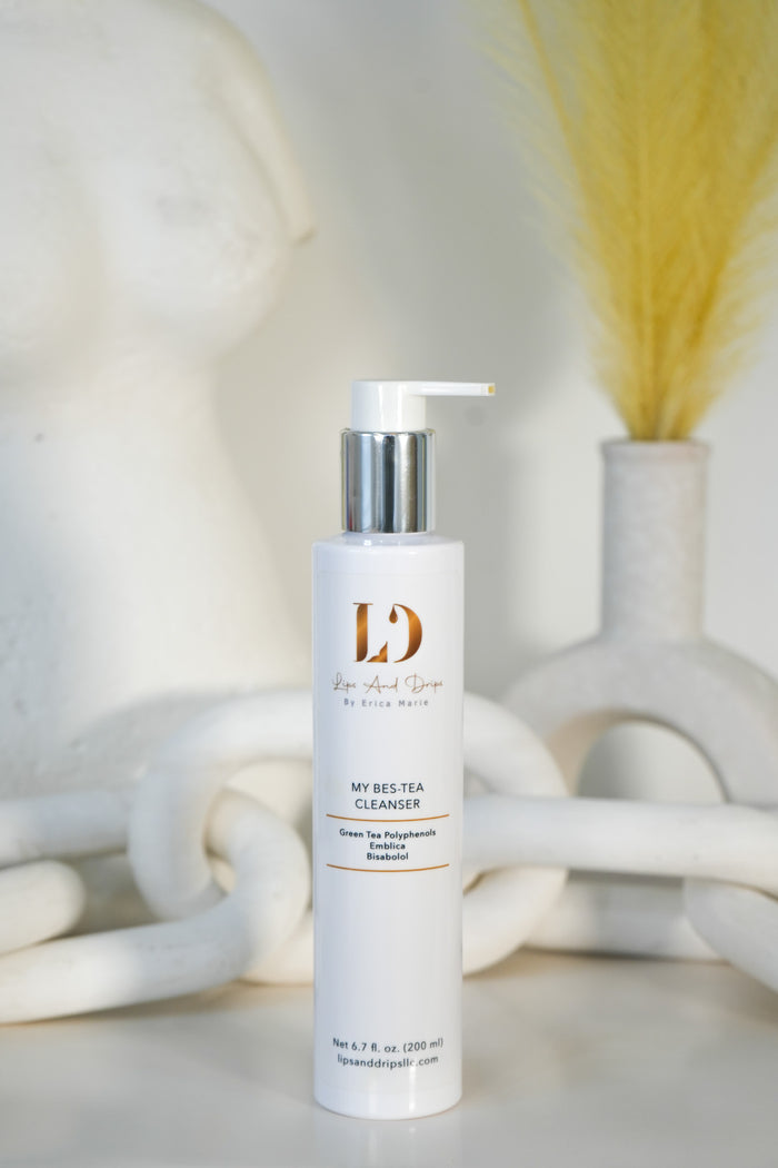 lips and drips green tea facial cleanser