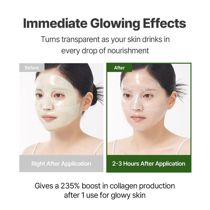 NACIFIC Green Tea Cica Collagen Gel Mask 4 pcs