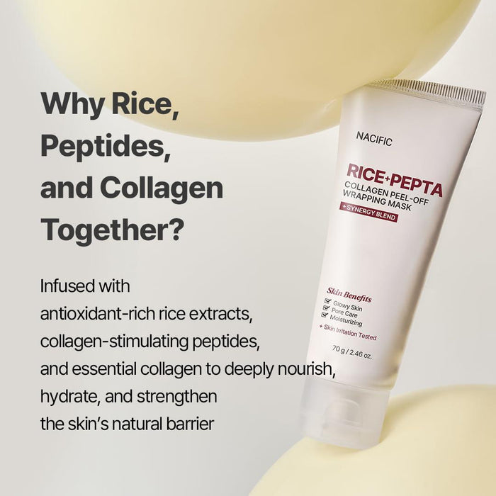 NACIFIC Rice Pepta Collagen Peel Off Wrapping Mask 70 g