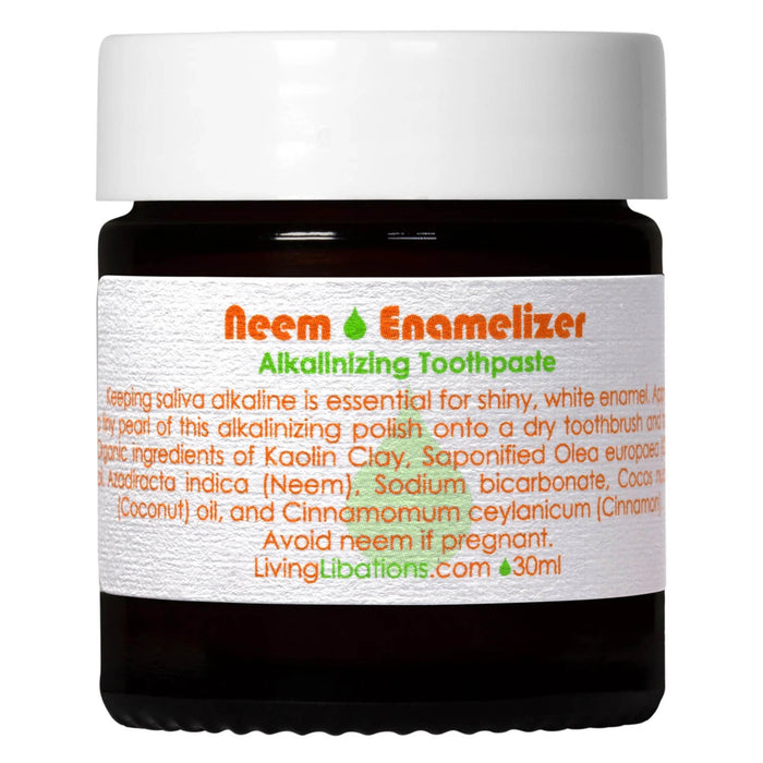 Jar of Living Libations Neem Enamelizer Alkalinizing Toothpaste 30ml