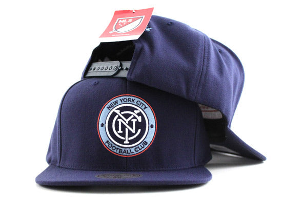 New York City Football Club MLS Snapback Hats (NAVY)