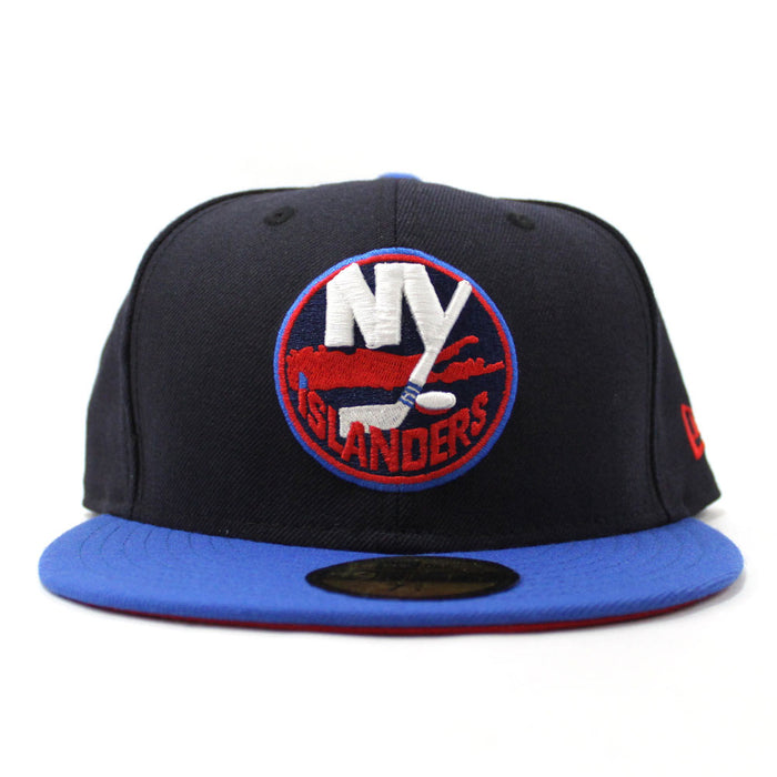 New York Islanders New Era 59Fifty Fitted Hat (Navy Blue Red Under Brim)