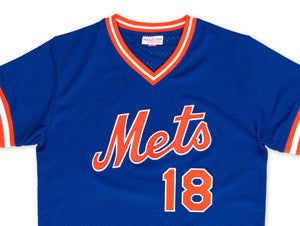 New York Mets #18 Darryl Strawberry Mitchell and Ness 1987 Authentic Cooperstown Collection Batting Practice Jersey