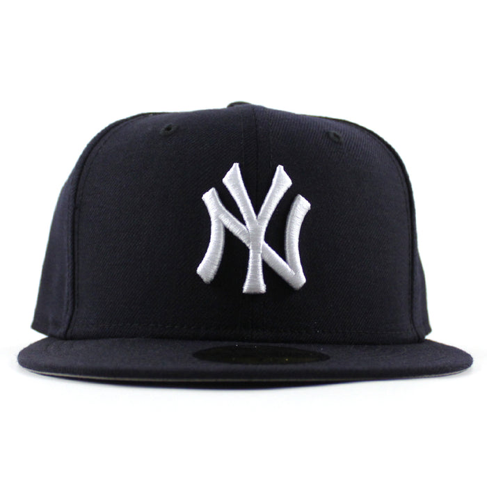 New York Yankees 1999-2006 New Era 59Fifty Fitted Hat (Wool Navy Gray Under Brim White Sweatband)