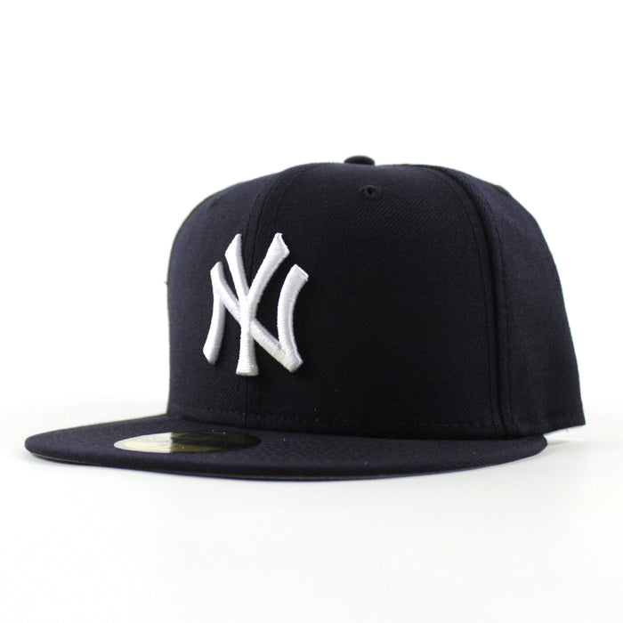 New York Yankees 1999-2006 New Era 59Fifty Fitted Hat (Wool Navy Gray Under Brim White Sweatband)