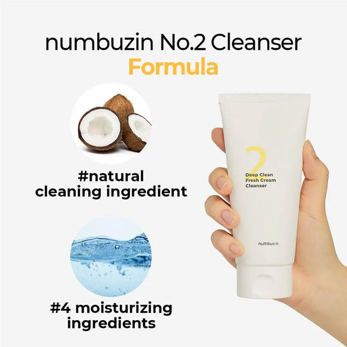 [NUMBUZIN] No.2 Deep Clean Fresh Cream Cleanser 120ml - COCOMO