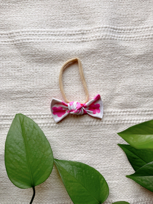 Nylon Headband - Pink Flowers