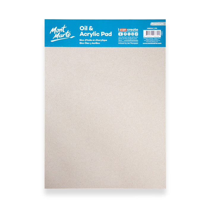 Oil & Acrylic Pad Premium A4 20 Sheets 350gsm