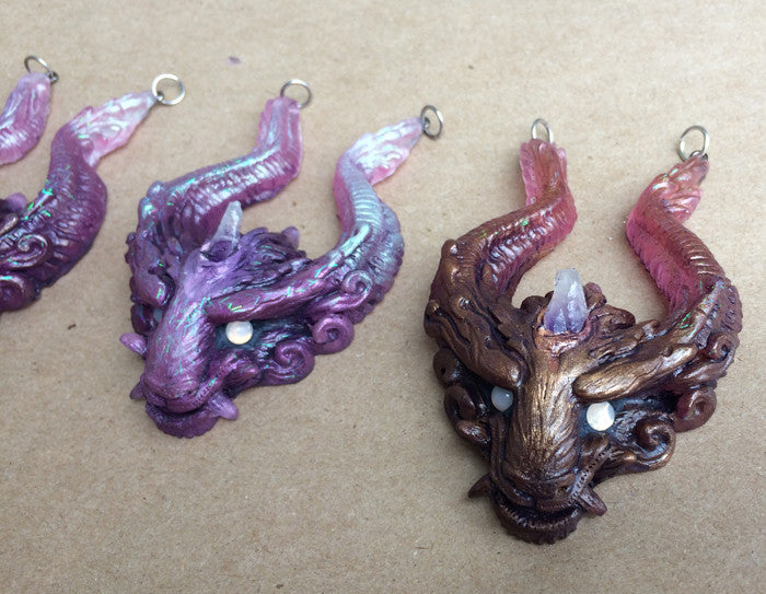 "OLD GUARD" PENDANT- PURPLES WITH AMETHYST