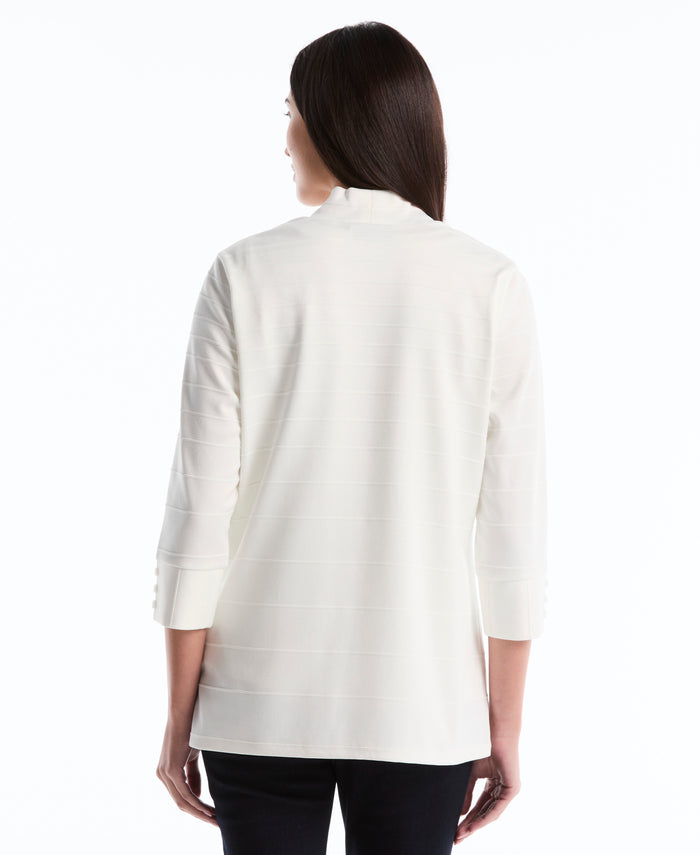 Petite Ottoman Knit Cardigan Sweater (Star White)