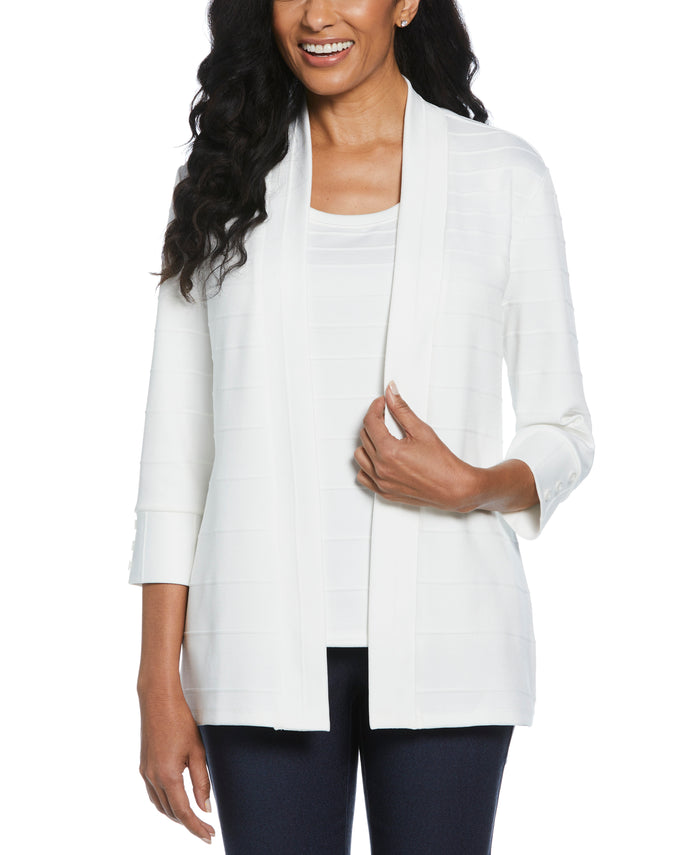 Ottoman Knit Cardigan (Star White)