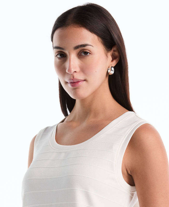 Petite Ottoman Knit Top (Star White)