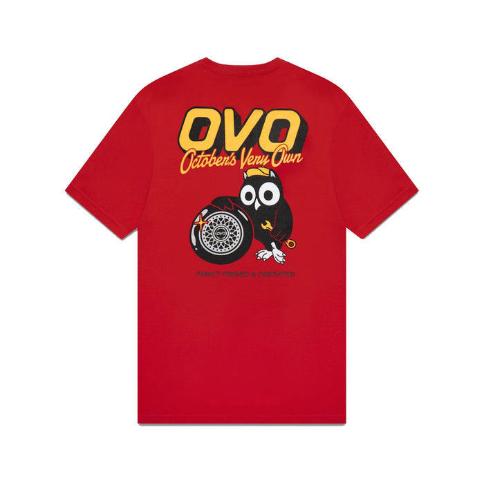 OVO Mechanic Owl T-Shirt Red