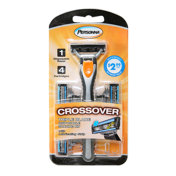 Personna Crossover Triple Blade Disposable Shaving Kit