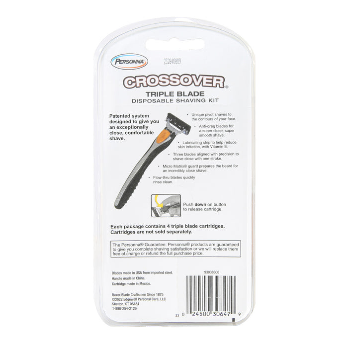 Personna Crossover Triple Blade Disposable Shaving Kit