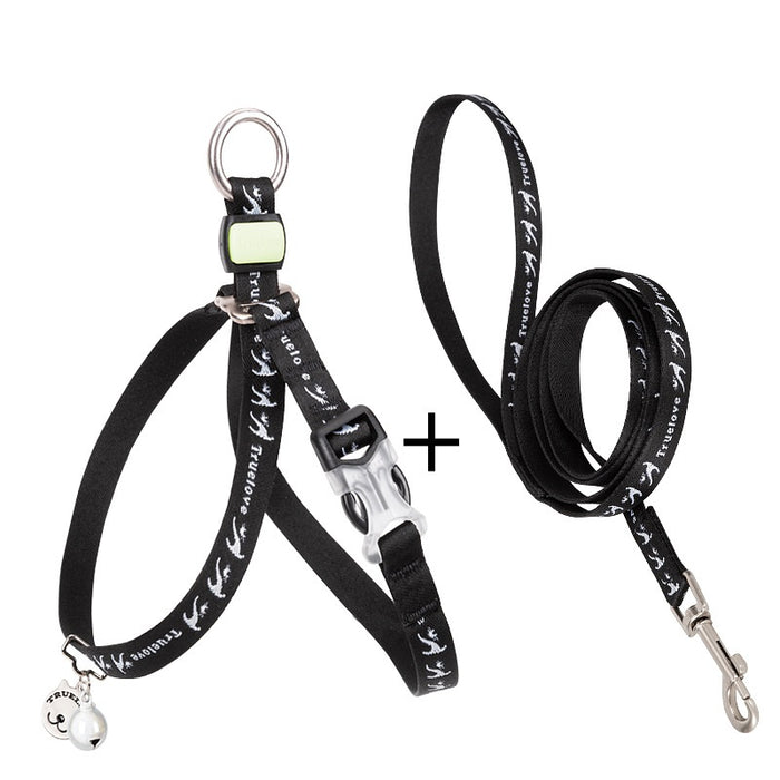 Pet Cat Bell Chest Strap Teddy Leash
