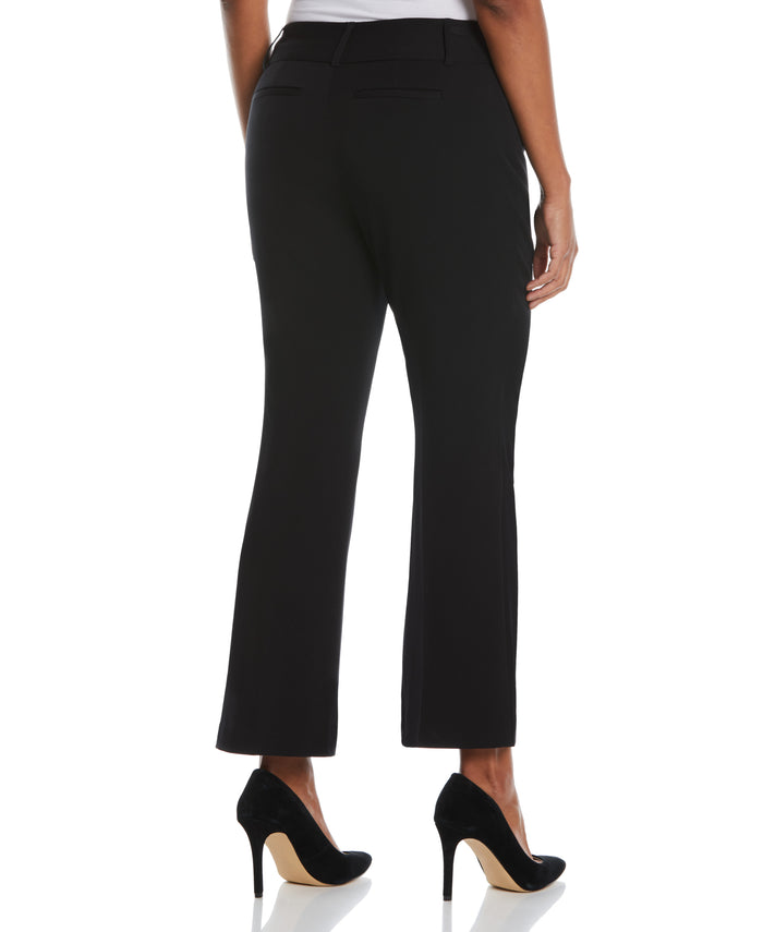 Petite Curvy Fit Short Length Boot Cut Pant (Black)